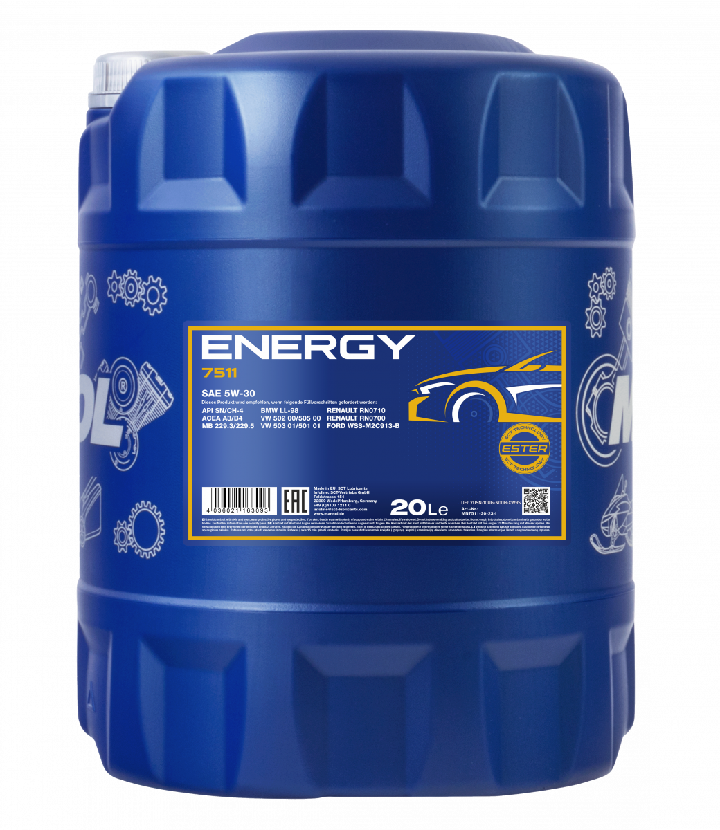 Моторне мастило Mannol 5W30 Energy 7511 20 л (7511-20)