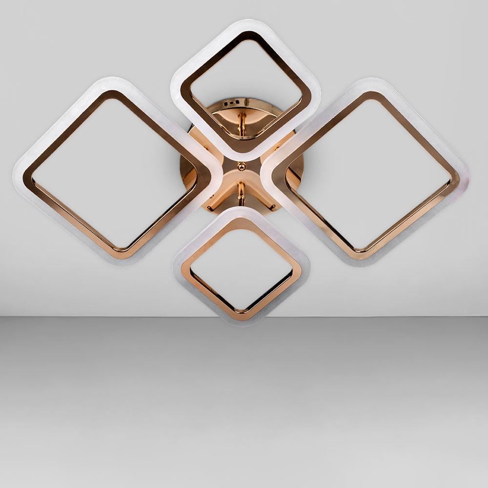 Люстра потолочная Led Light House SL-18183/2/2 FG 96W Dimmer 3000-6000К 130х700х510 мм Золотой