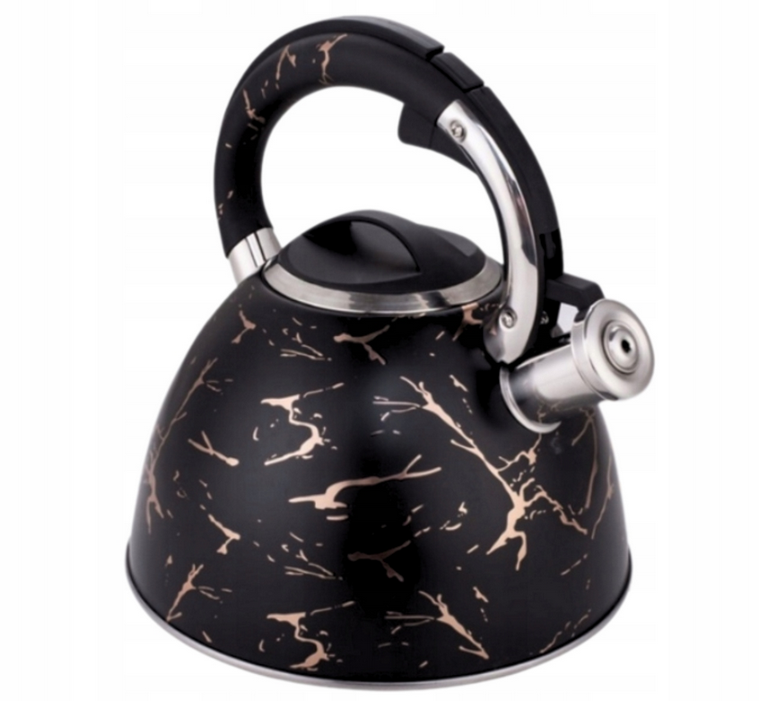 Чайник для плити н/ж сталь зі свистком 3 л Чорний (MX-00009556Q) - фото 1