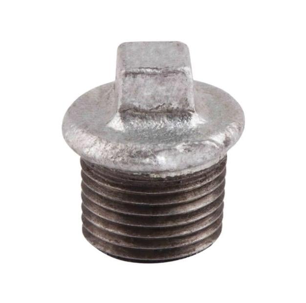 Заглушка чугунная оцинкованная с наружной резьбой 1 1/4" DN32 (КЧ31532)