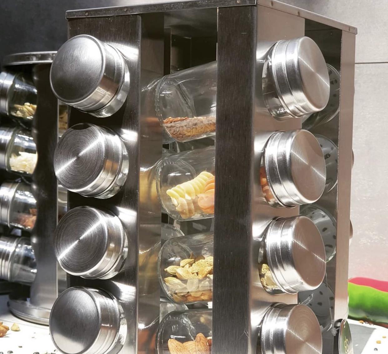 Набор для специй на подставке Edenberg EB-4025 16 емкостей из нержавеющей стали (2530557663) - фото 4 Набор для специй на подставке Edenberg EB-4025 16 емкостей из нержавеющей стали (2530557663) - фото 4