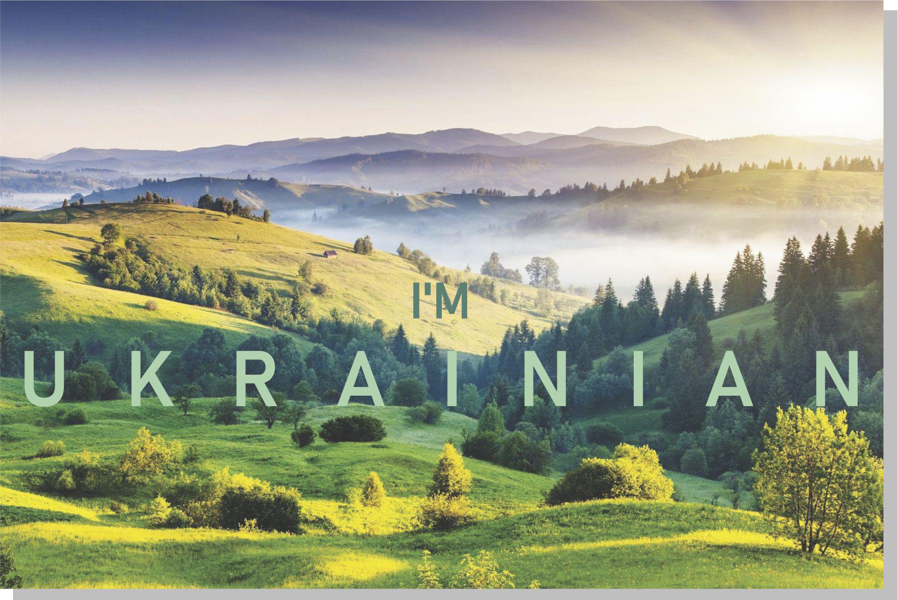 Картина патриотическая Apriori Карпаты "I'am Ukrainian" 7 вид 60х40 см