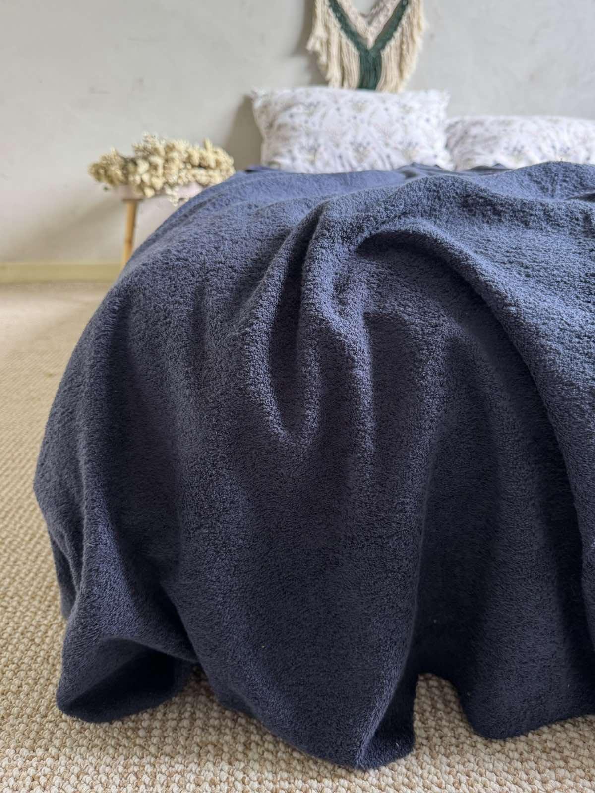 Простинь-покривало махрове ZEINTEX MADEIRA бавовняне 150х220 см Синій (26992624) - фото 5 Простинь-покривало махрове ZEINTEX MADEIRA бавовняне 150х220 см Синій (26992624) - фото 5