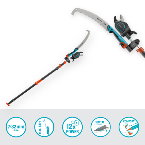 Висоторіз телескопічний Gardena StarCut Pro L Set 32 мм і пила StarCut (12082-20.000.00) - фото 3 Висоторіз телескопічний Gardena StarCut Pro L Set 32 мм і пила StarCut (12082-20.000.00) - фото 3