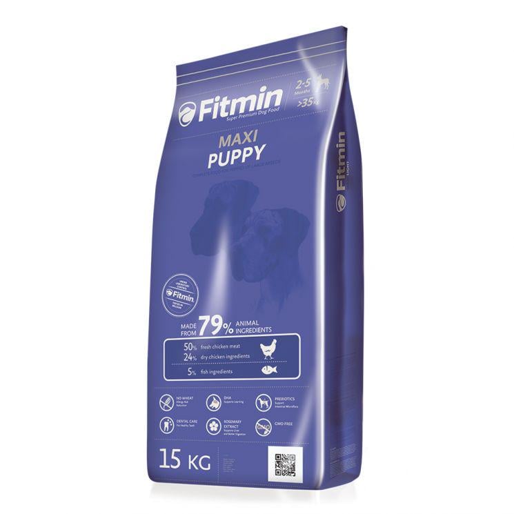 Корм полноценный для щенков от 2-х до 5-ти месяцев/беременных и лактирующих сук крупных пород Fitmin Dog Maxi Puppy 3 кг (A-002692)