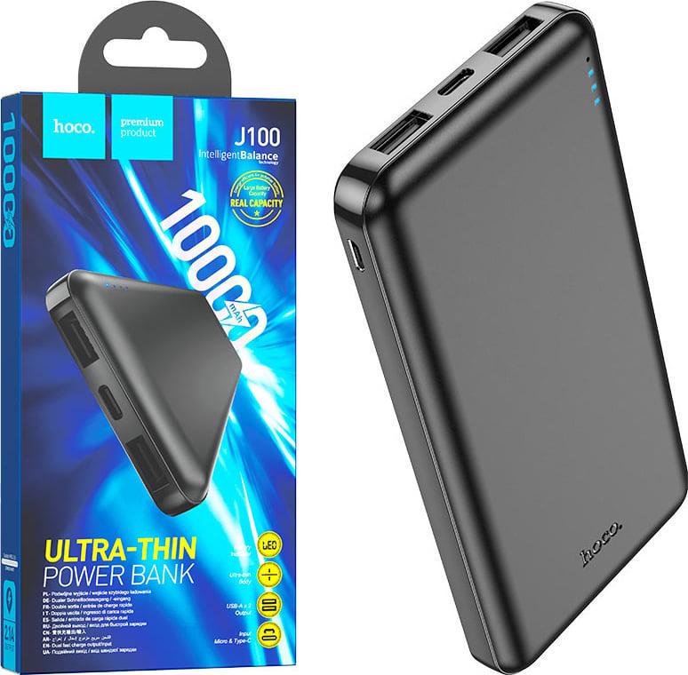 Зовнішній акумулятор Hoco J100 10000mAh Black (39075)