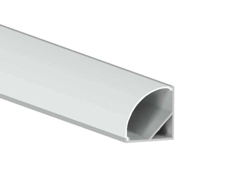 Профиль алюминиевый анодированный LEDUA АЛ-75 с рассеивателем для LED ленты угловой 2 м (7449)