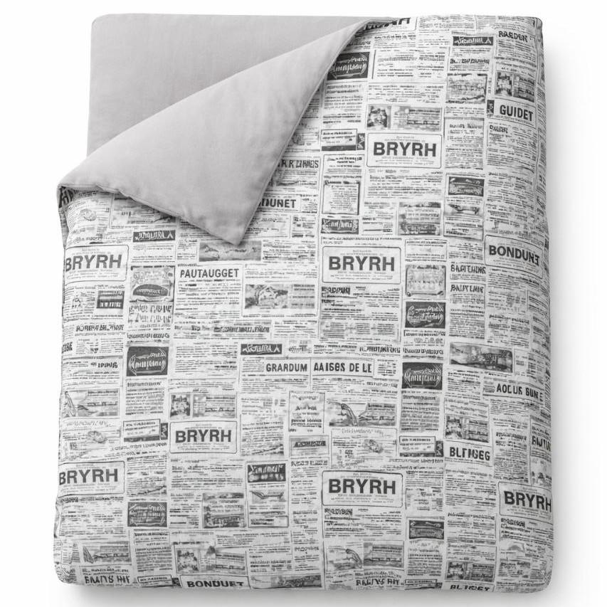 Пододеяльник Retro News бязь 110х140 см (28952705)