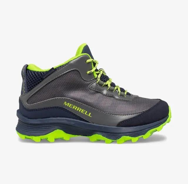 Ботинки детские зимние MERRELL Moab Speed Mid Waterproof р. 34/3/22,5 см Navy/Grey/Lime (20495316)