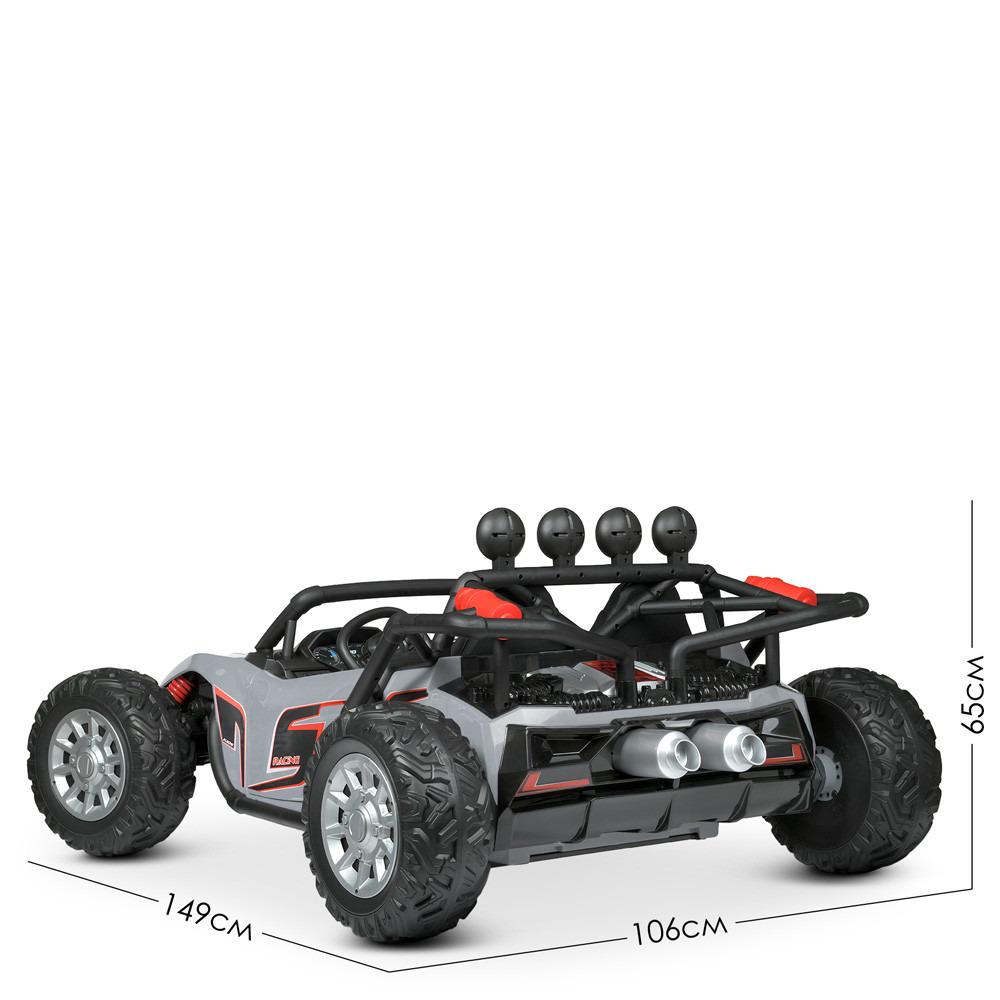 Електромобіль дитячий Bambi Racer JS3168EBLR-11 баггі двомісний 24V Сірий (14982213) - фото 3