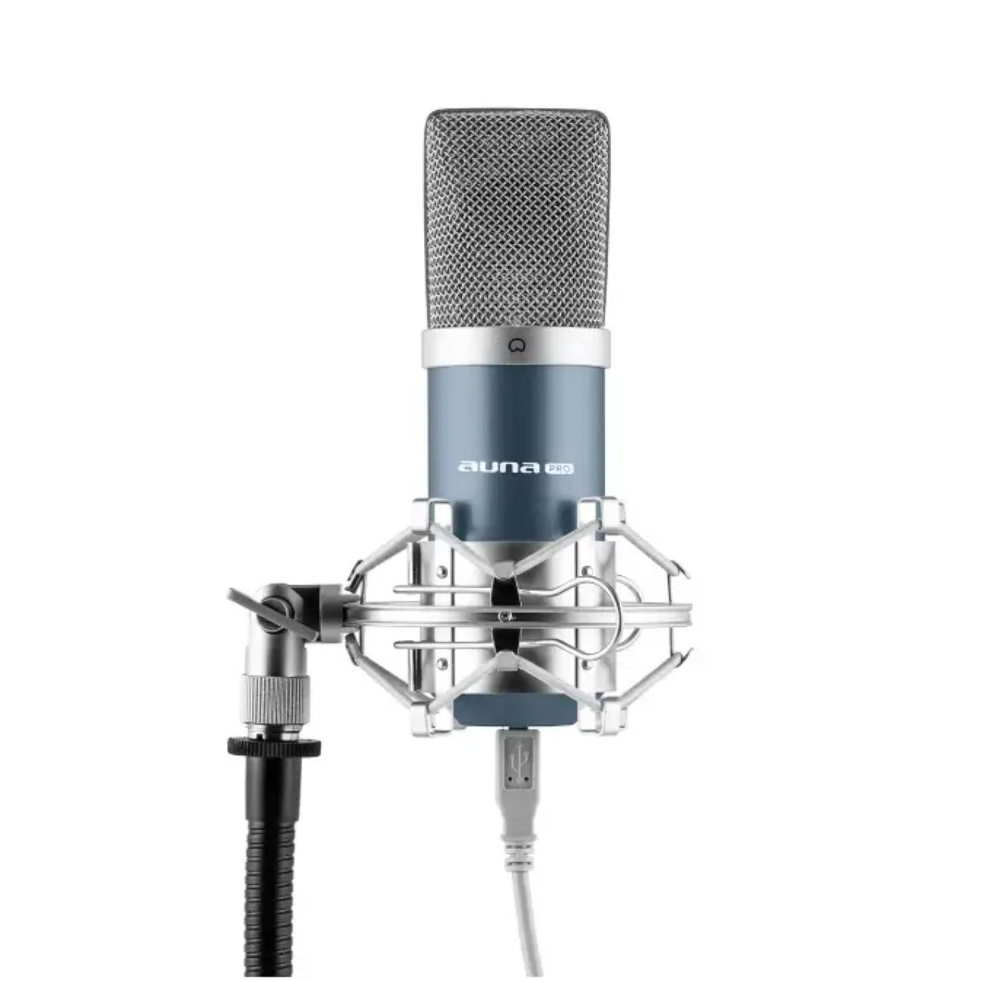 Микрофон конденсаторный Auna MIC-900BL USB для стриминга подкастов Микрофон конденсаторный Auna MIC-900BL USB для стриминга подкастов