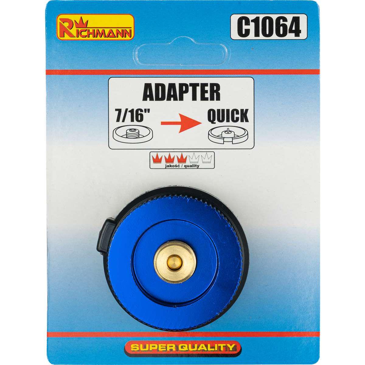 Редукция-переходник в горелку/баллон Richmann C1064 7/16 система Quick (C1064) Редукция-переходник в горелку/баллон Richmann C1064 7/16 система Quick (C1064)
