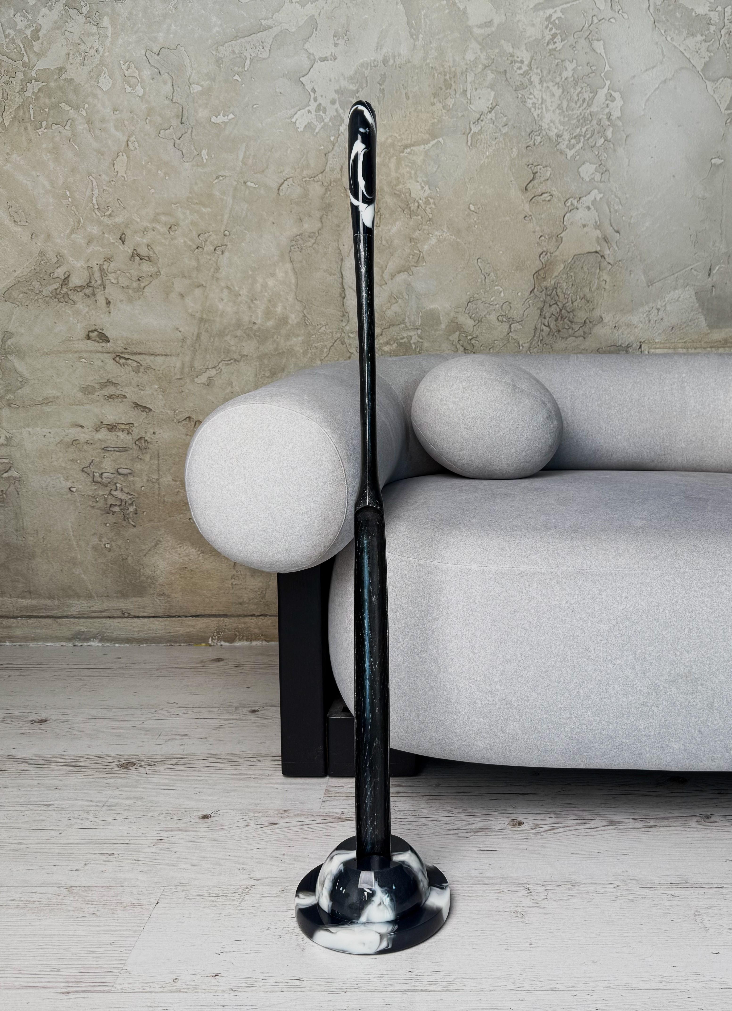 Ложка для взуття Klenn з дуба та епоксидної смоли Чорний - фото 2