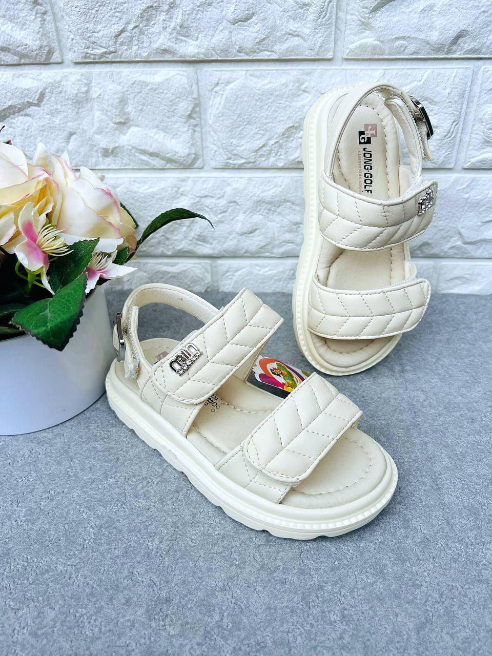 Босоножки для девочки Jong Golf 1728 р. 30 19,5 см Бежевый