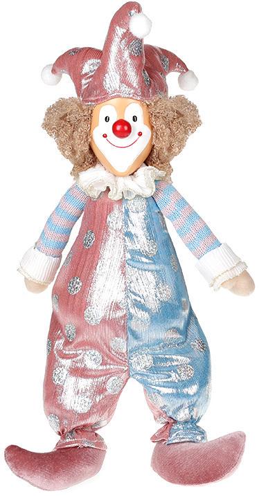 Іграшка м'яка Клоун Тіффані 19х13х48 см Рожевий з блакитним