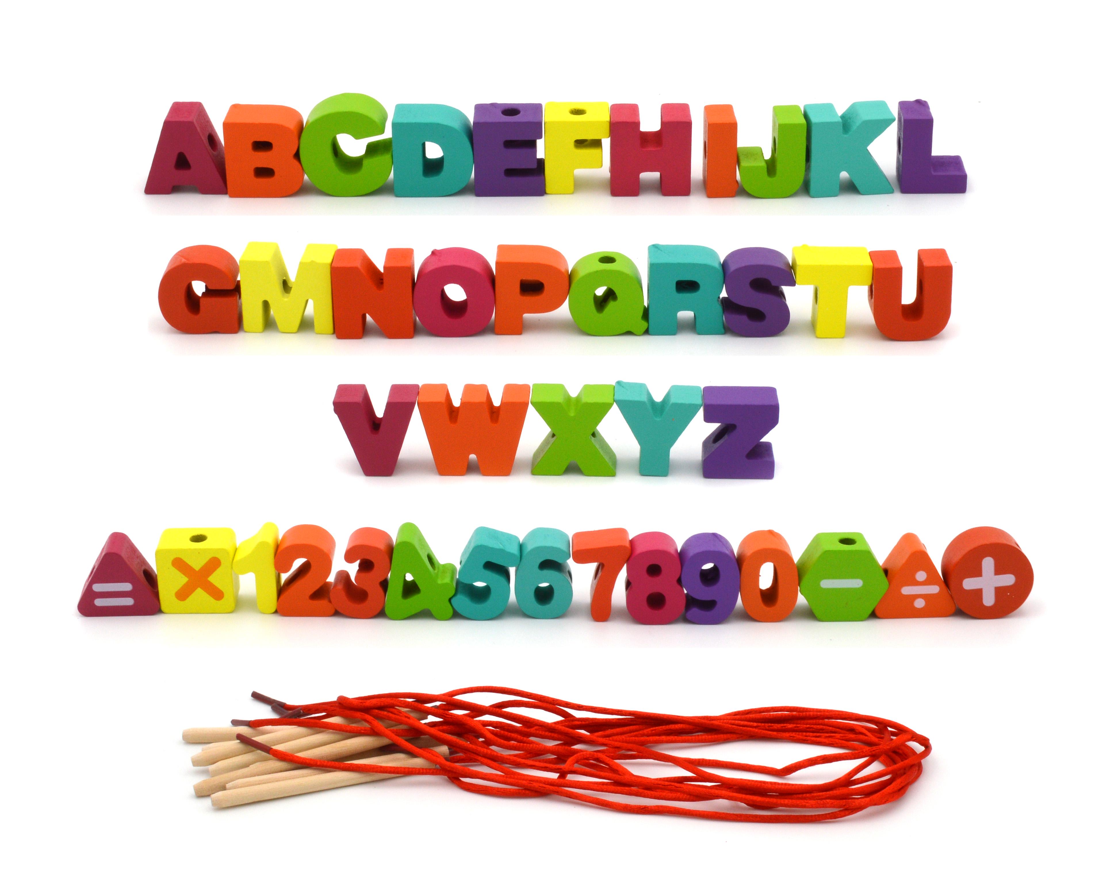 Шнурівка дерев'яна тварини/букви/цифри/транспорт/намистини (74425) - фото 3 Шнурівка дерев'яна тварини/букви/цифри/транспорт/намистини (74425) - фото 3