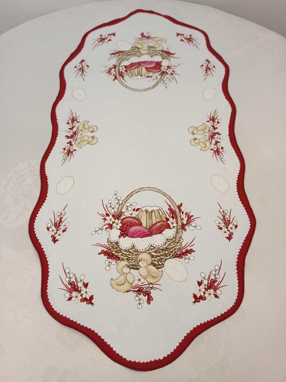 Дорожка пасхальная 45х90 см Print Easter Busket Burgundy/White (CN14559) Дорожка пасхальная 45х90 см Print Easter Busket Burgundy/White (CN14559)