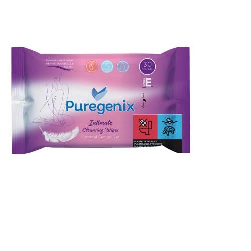 Влажные салфетки для интимной гигиены Puregenix 30 шт. (420705) - фото 1