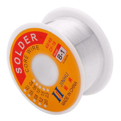 Припой для пайки ПОС JINHU 63, 0,3 мм с флюсом катушка 100 г