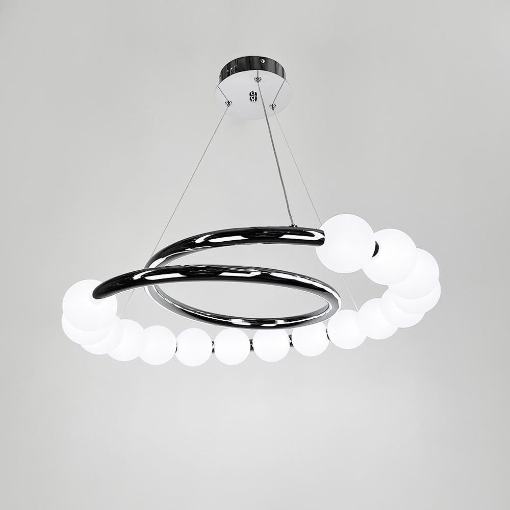 Люстра підвісна із білими кульками Ø 60 см (F 603-600 CH)