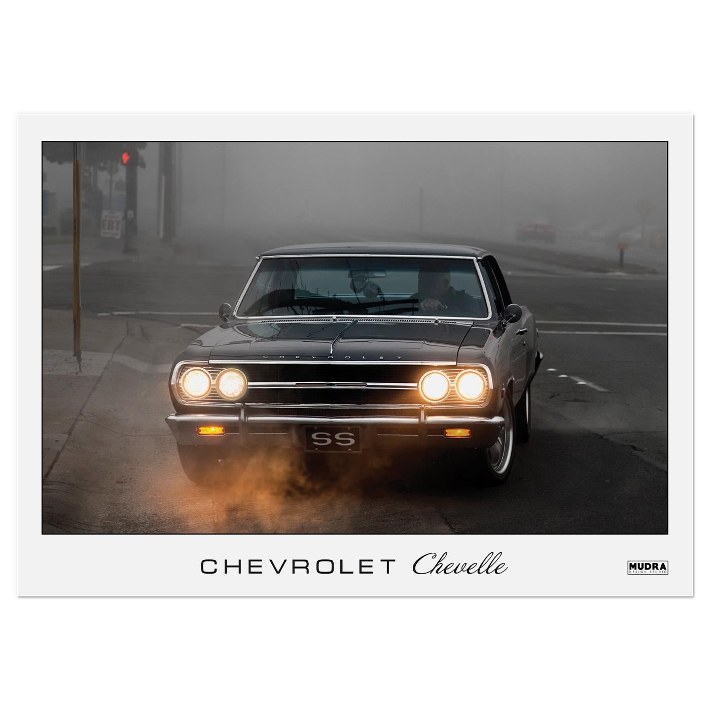 Плакат автомобильний Chevrolet Chevelle 84x60 см (0286)