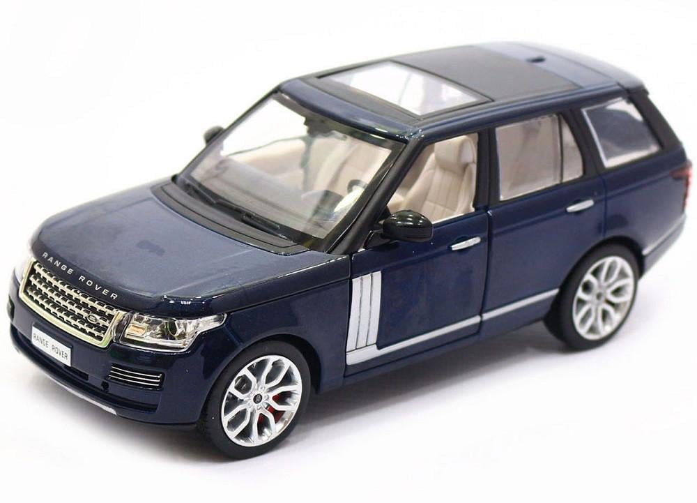 Игрушечная машинка металлическая Range Rover 1:26 масштабная инерция/звуком и светло Синий (28443744)