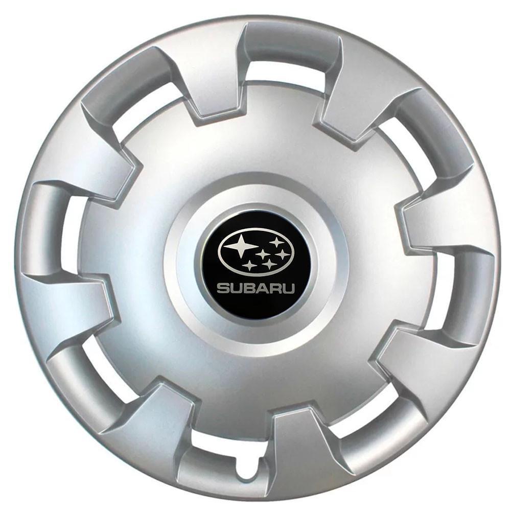 Колпаки SJS 303 с логотипом Subaru R15 4 шт. Серебристый (2654557595)