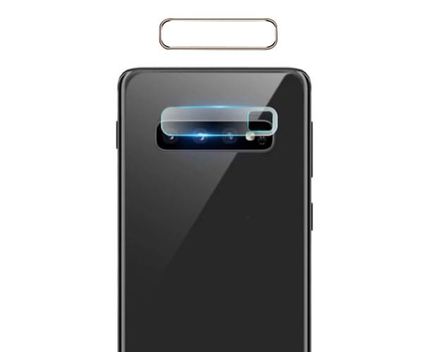 Защитное стекло и рамка Tempered Glass 0,3 мм на заднюю камеру для Samsung Galaxy S10 Plus, Silver