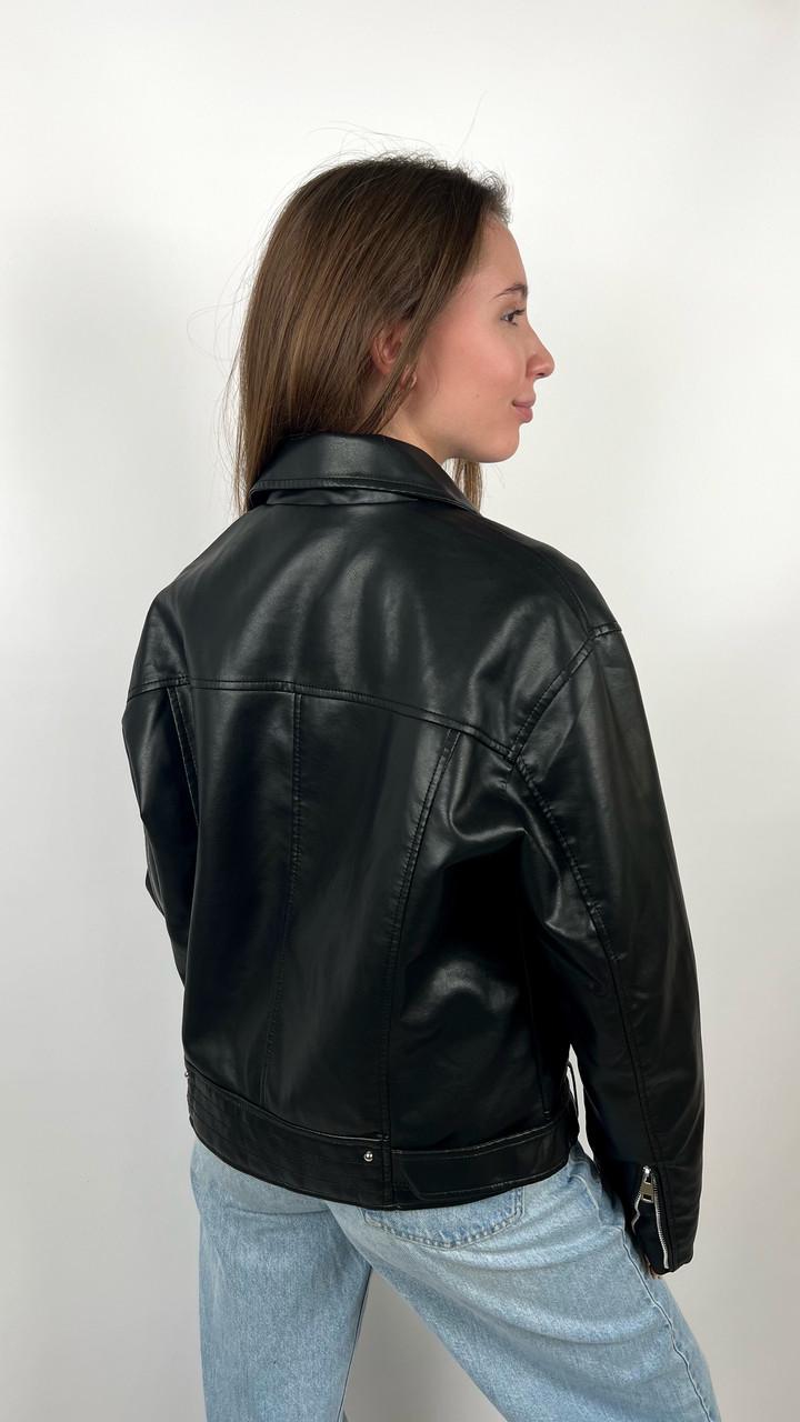 Куртка-косуха женская демисезонная L Черный (#2362-1-03) - фото 3 Куртка-косуха женская демисезонная L Черный (#2362-1-03) - фото 3