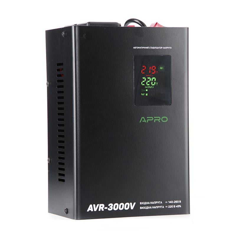 Стабілізатор напруги релейний Apro AVR-3000V підвісний (852022) - фото 4