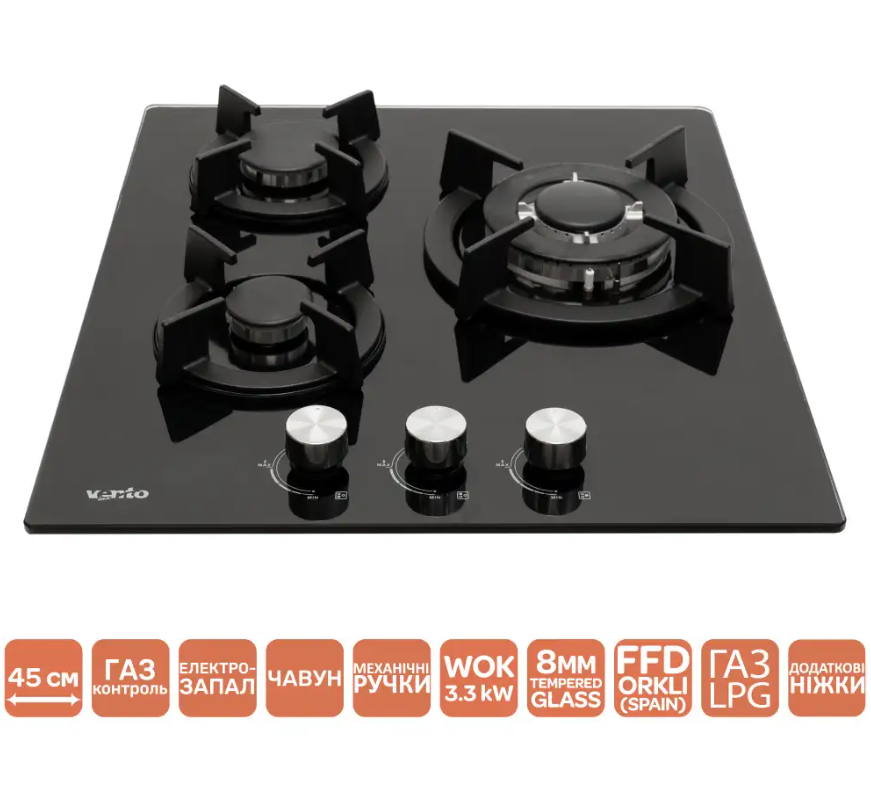 Варильна поверхня Ventolux HG430 K7G CEST Black - фото 8 Варильна поверхня Ventolux HG430 K7G CEST Black - фото 8