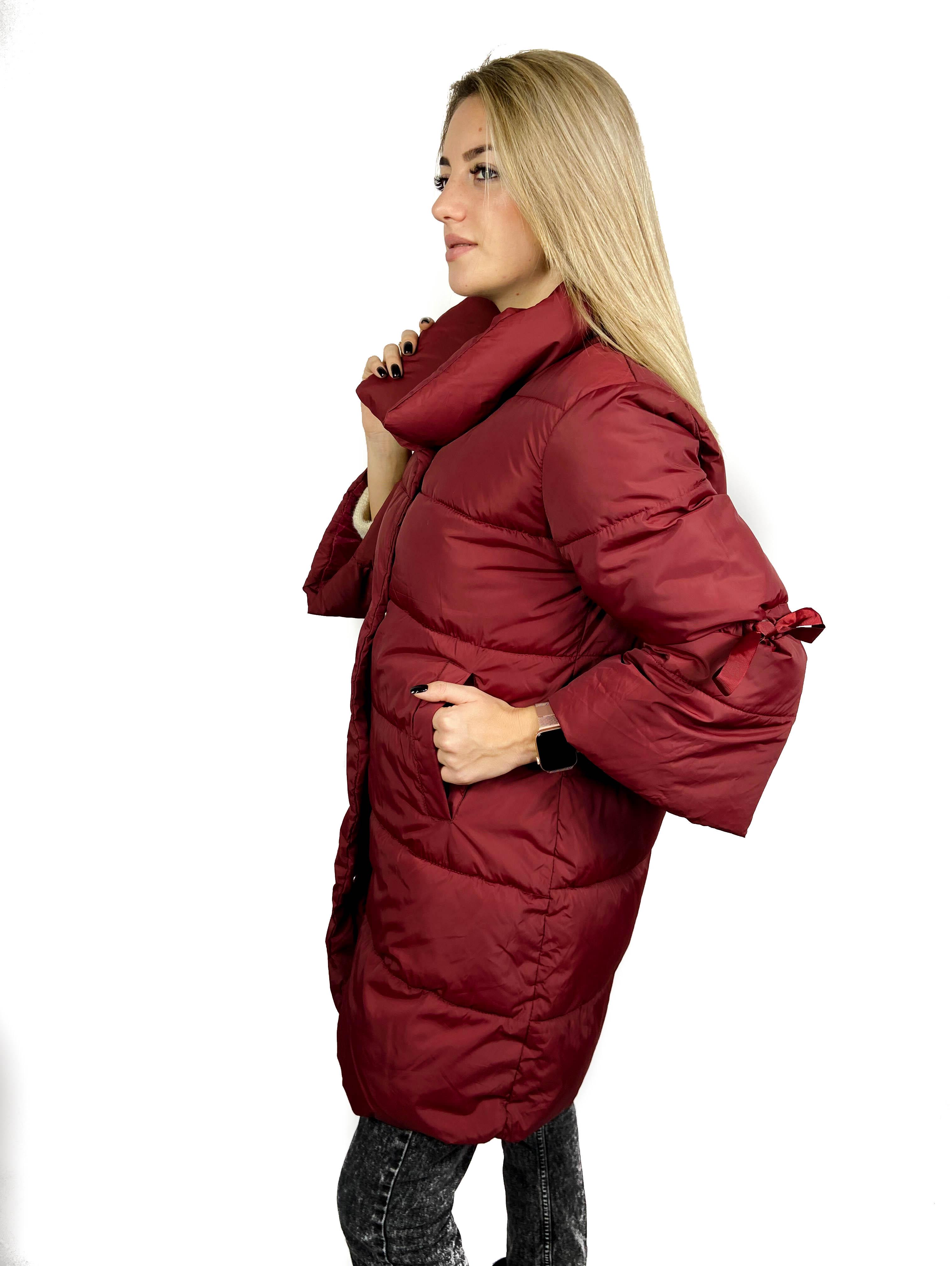 Куртка женская YIGU без капюшона XL Бордовый (ZK124) - фото 2