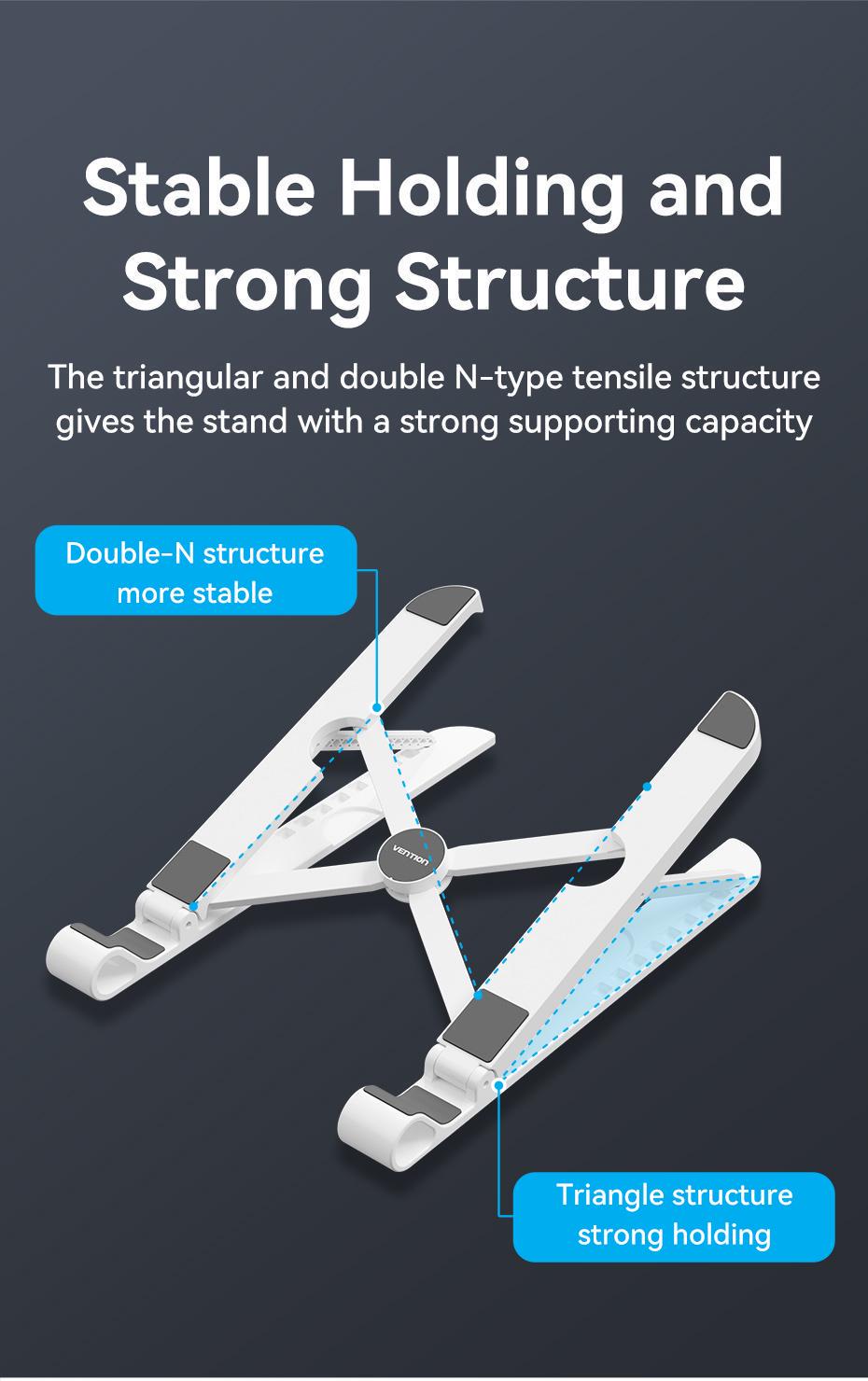 Підставка Vention для ноутбуку складана Білий (KDNW0) - фото 5