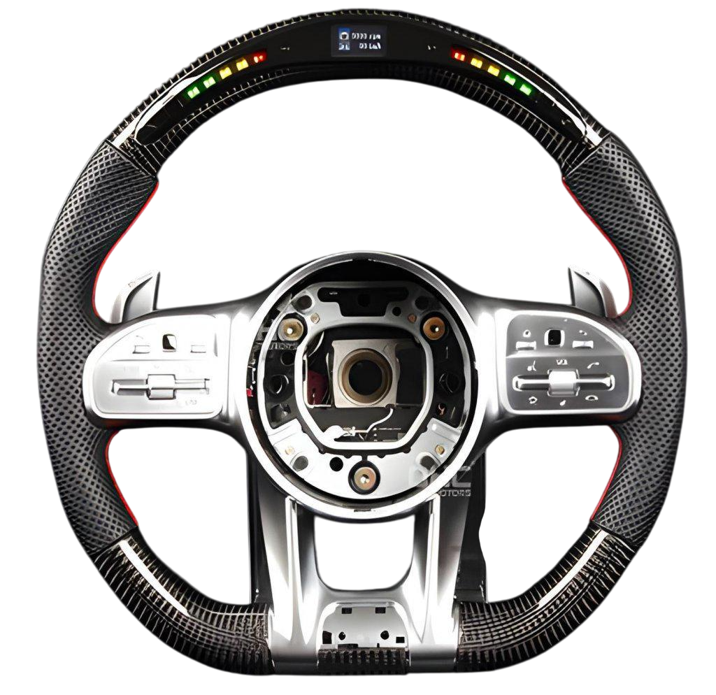 Руль AMG 2018-Style Карбон LED 3pin GBT для Mercedes SL R231 2012-2020 гг. Черный