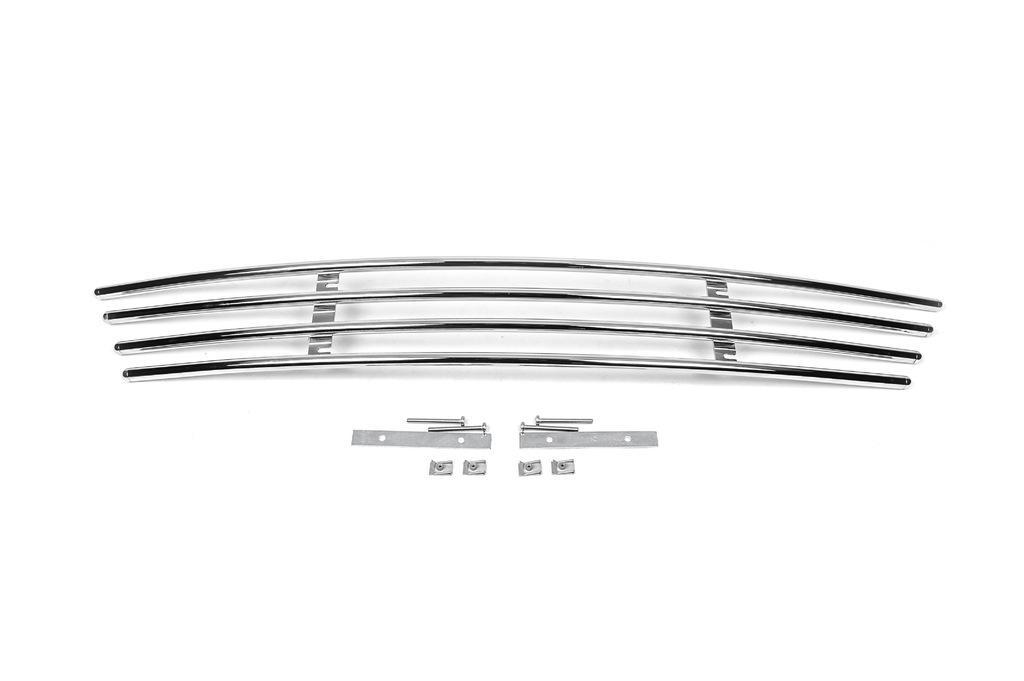 Решетка в бампер для Citroen C-Elysee 2012 гг. нержавеющая сталь