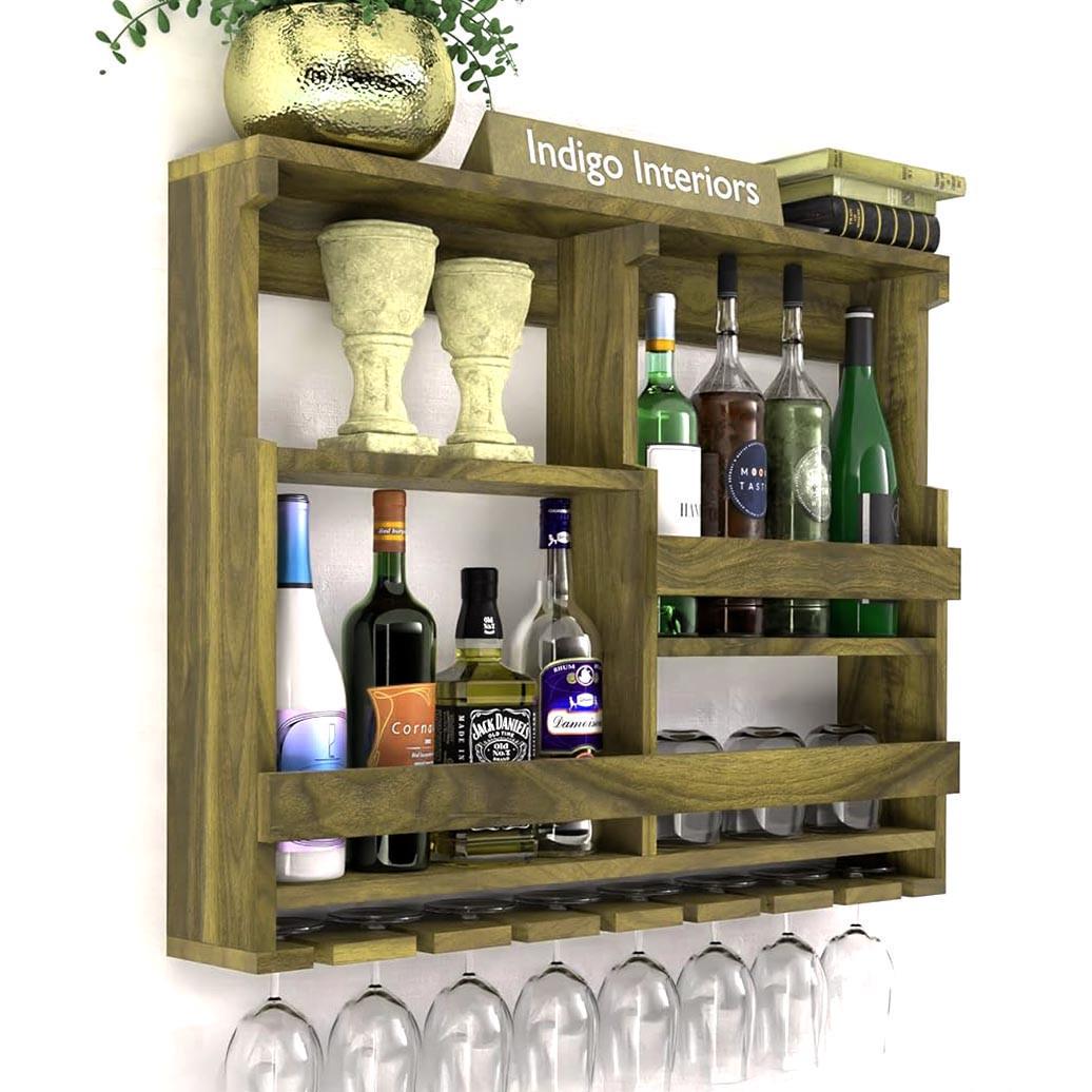 Полка для вина настенная из дерева Наншен Мускат (ПНК-019007)