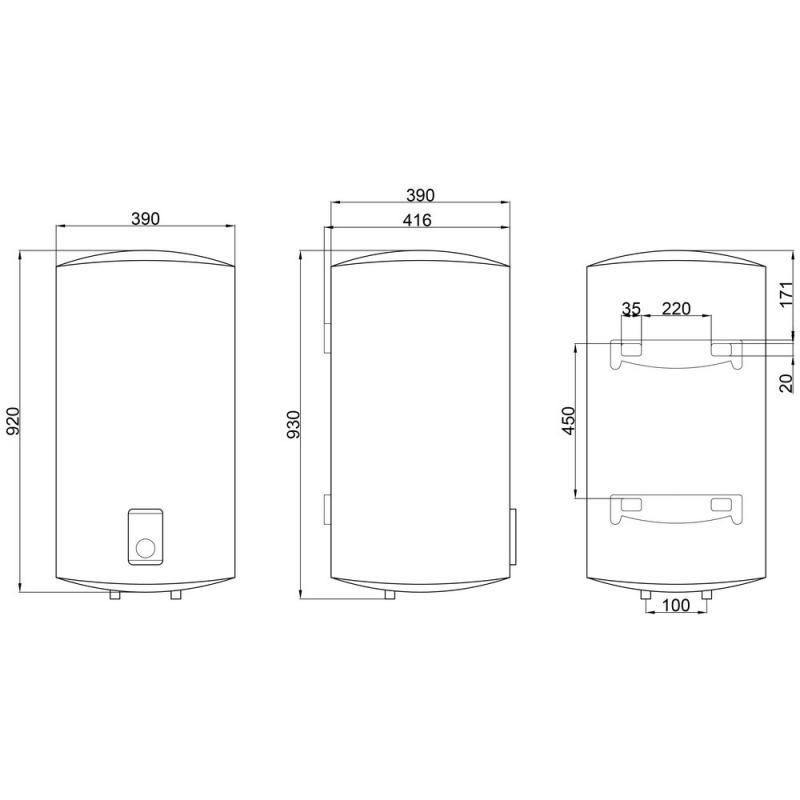 Водонагрівач електричний Thermo Alliance 80 л SLIM вертикальний - фото 2