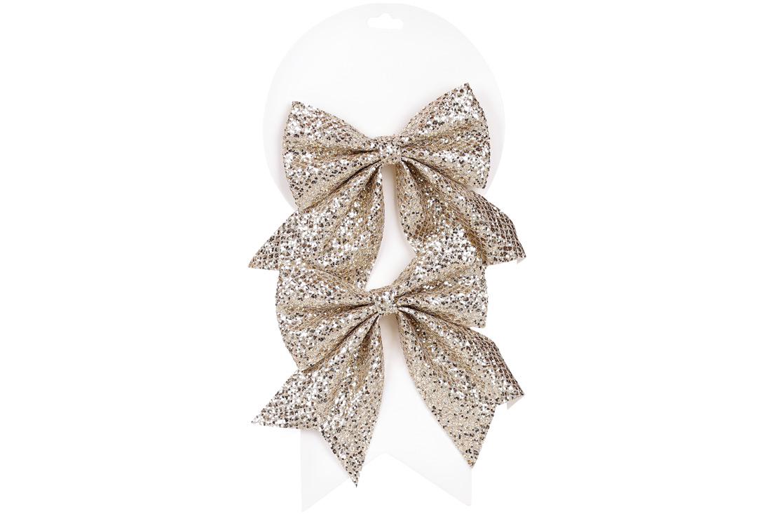 Новорічна підвіска BonaDi Бант 2 шт. (787-134)