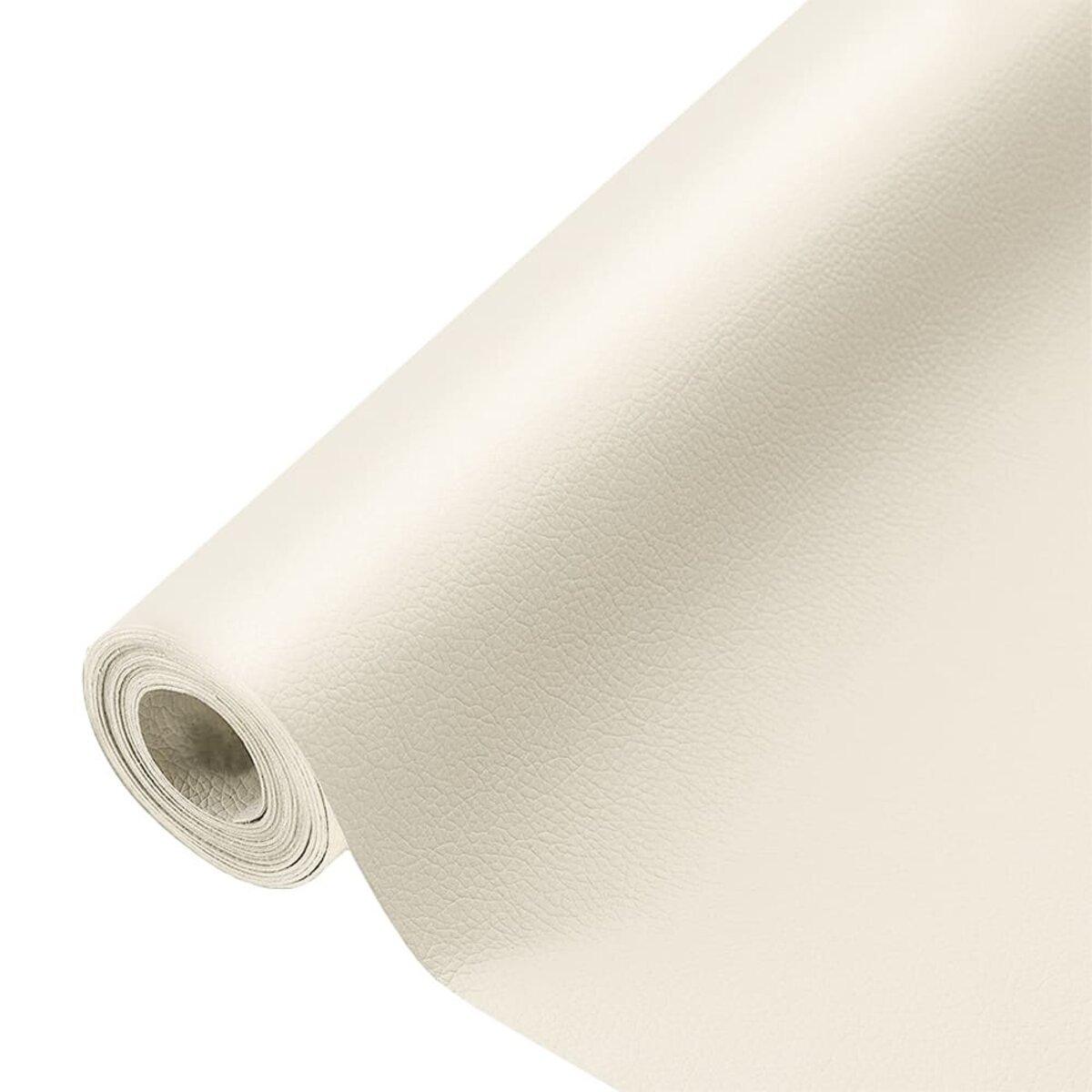 Экокожа самоклеящаяся в рулоне 1,37x3 м x 0,5 мм Beige/White (3DPanda-0281)