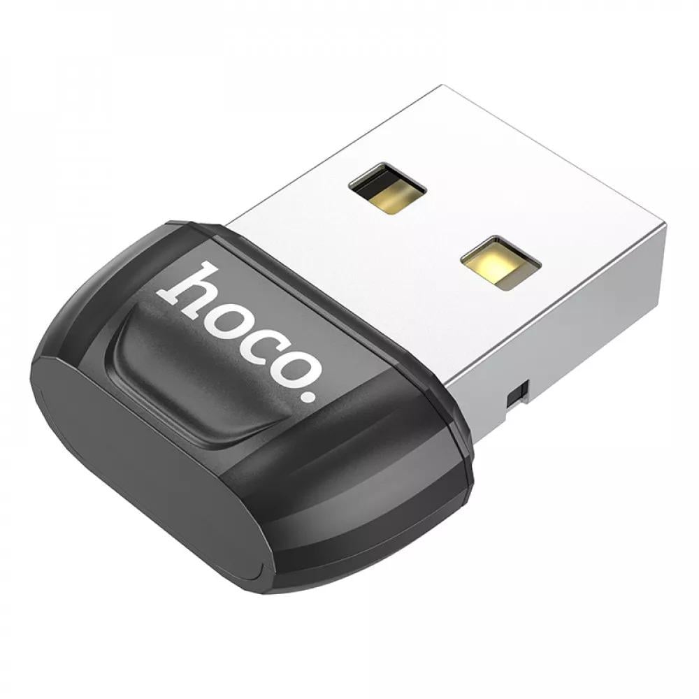 Адаптер Hoco для компьютера и ноутбука USB Bluetooth 5.0 10 м Черный (UA18)