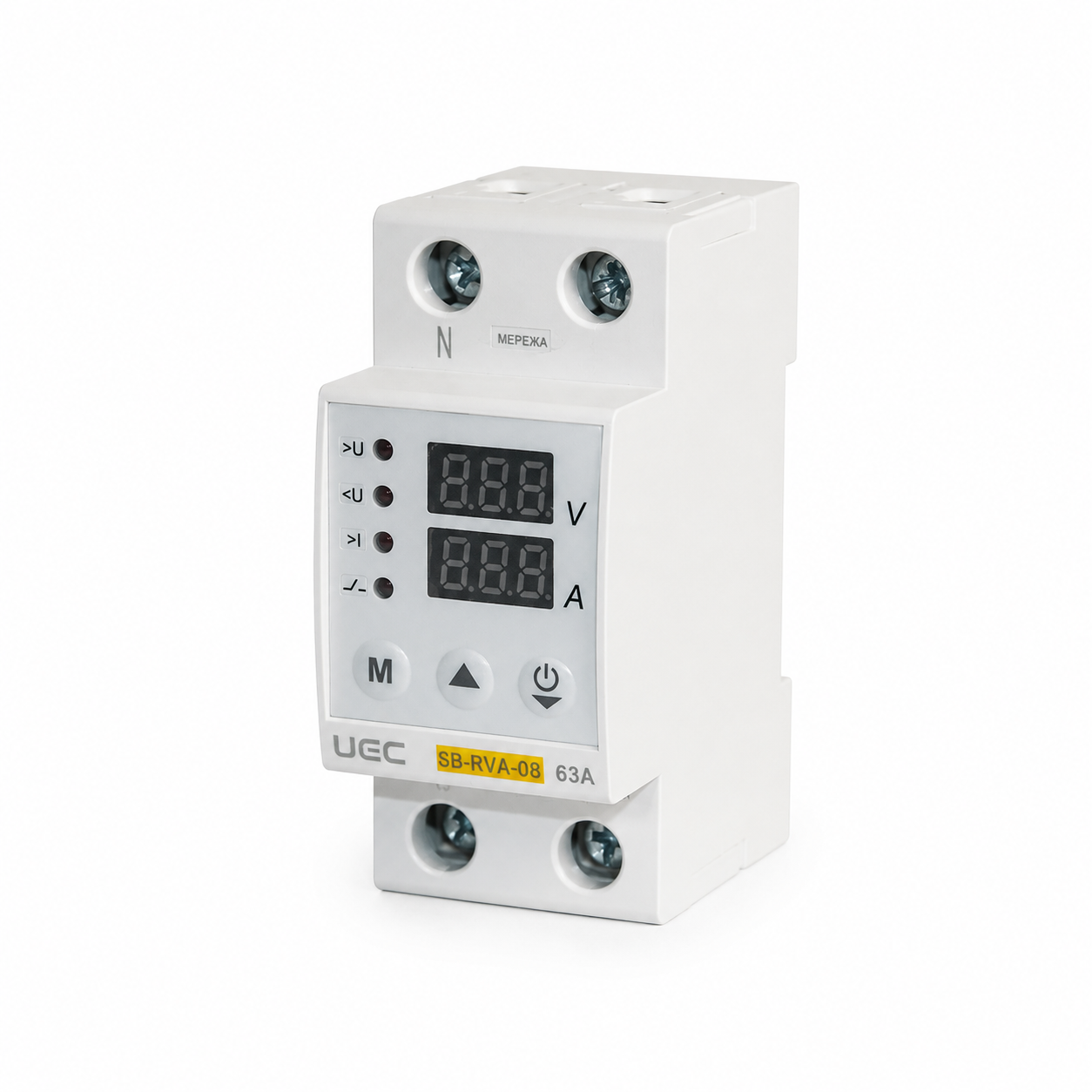 Реле напряжения UEC SB-RVA-08 2P 63A (SB-RVA-08-2-63)
