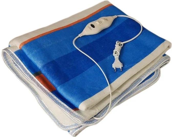 Простынь с электроподогревом Electric Blanket 150х160 см Синий в полоску (5714)