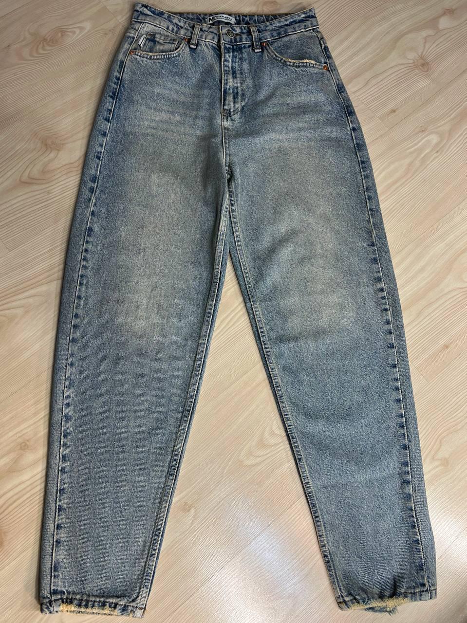 Джинси жіночі Mikaletta 3249-13254 MOM RELAX jeans банани висока посадка стрейчеві р. 27 Блакитний (3848) - фото 9