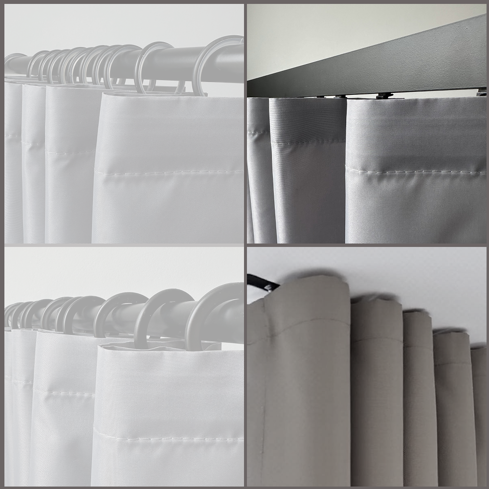 Штора для ванны и душа SHHHADE серия Premium с крючками 140х260 см Черный (1010009) - фото 3