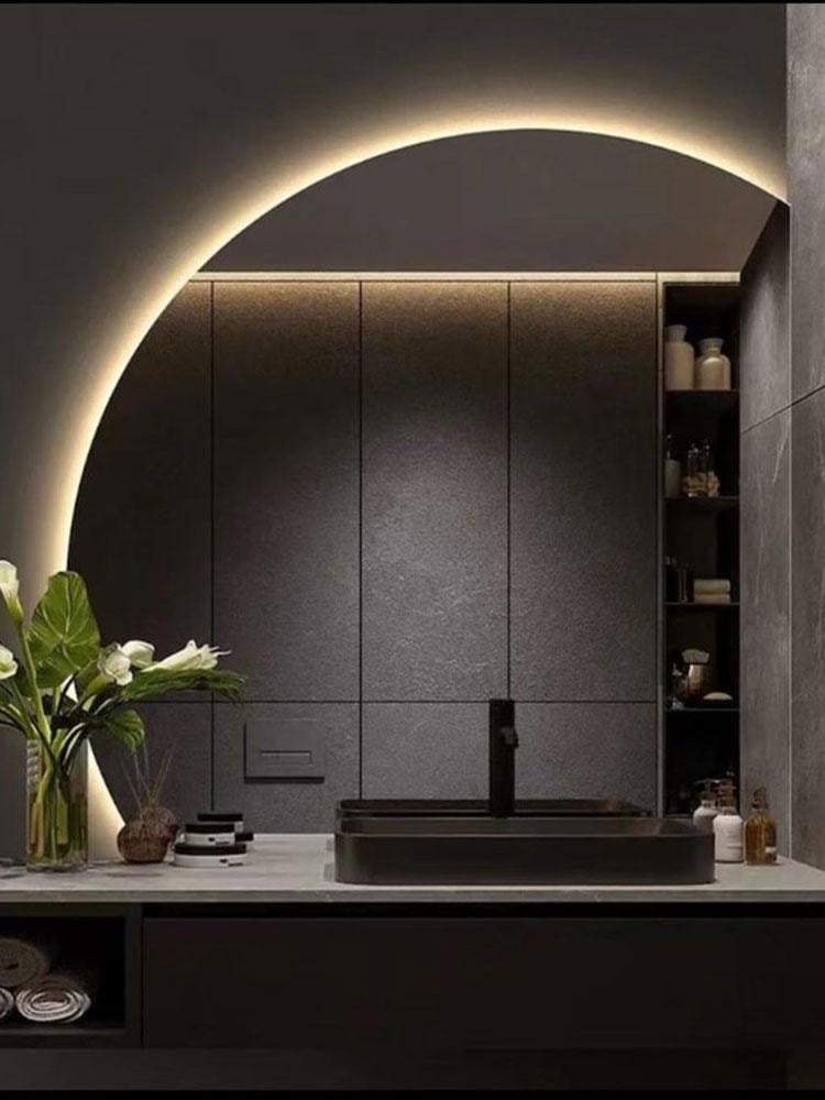 Зеркало с подсветкой SUN d-140-L 100х100 см (10025-L100100stW)