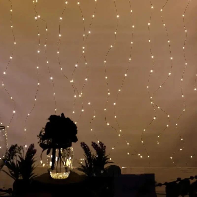 Гирлянда-штора Роса на солнечной батарее (23456849001_304) - фото 5 Гирлянда-штора Роса на солнечной батарее (23456849001_304) - фото 5