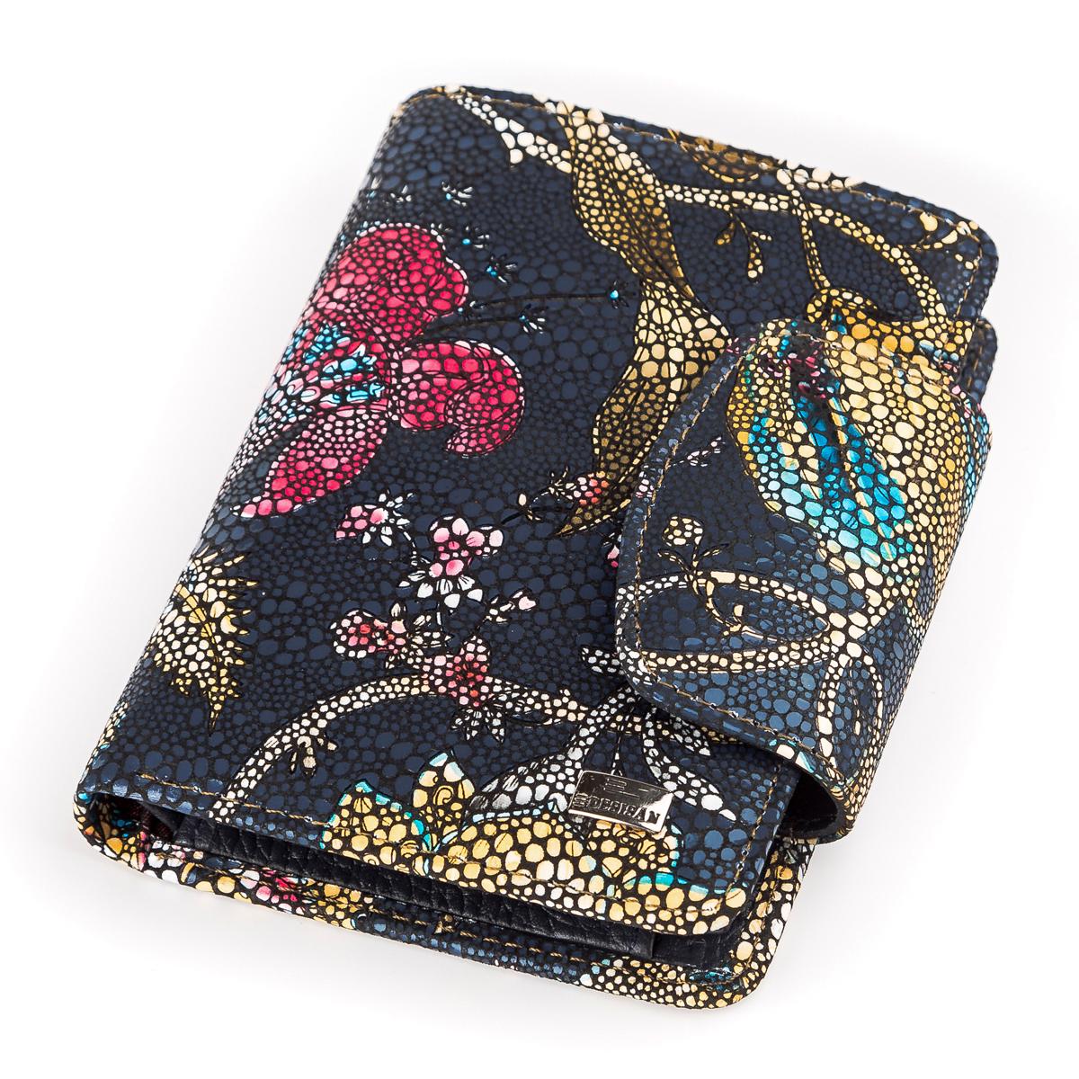 Кошелек женский Desisan 17056 кожа Хохлома