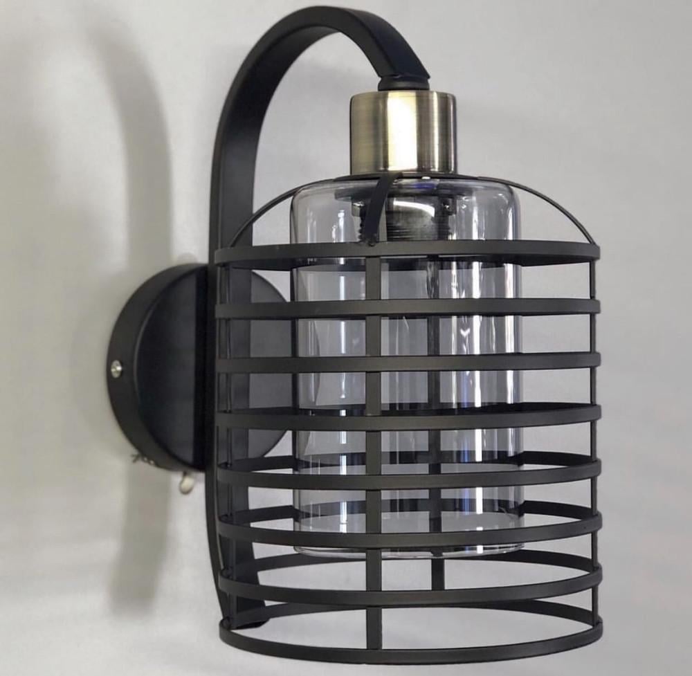 Бра в стиле Лофт с графитовым плафоном Черный (8175/1W BK+GR (12056/1))