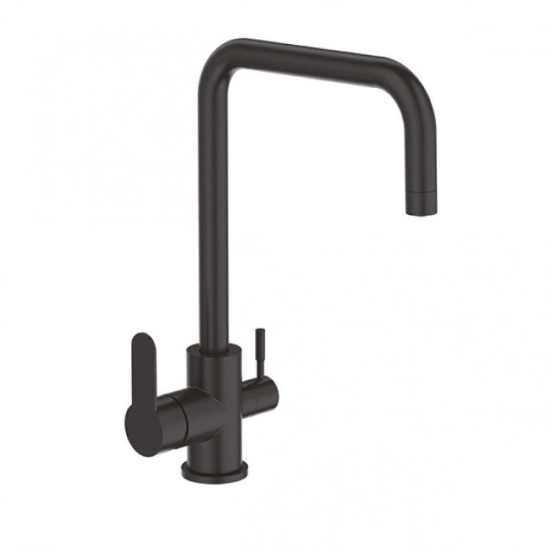 Змішувач для кухні Frap F43801-6 на дві води Чорний (115638)