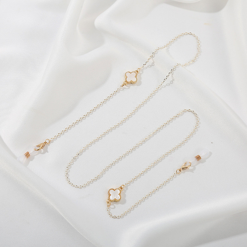 Цепочка для очков с цветками 6 9575 Белый (4506439)